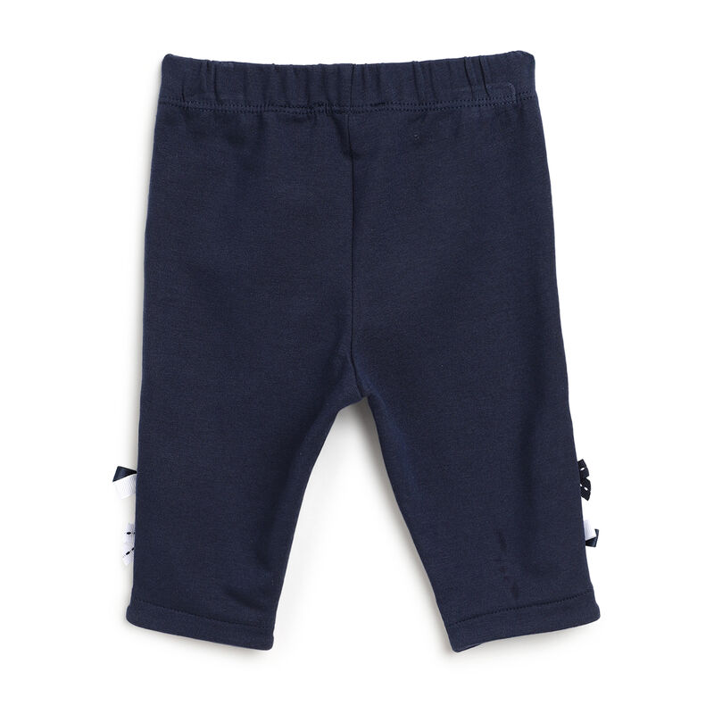 Girls Dark Blue Solid Long Trousers image number 1